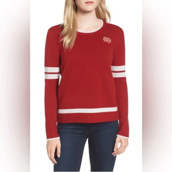 Draper James 100% wool spirit sweater in black and gold - Picture 1 of 5